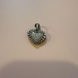 Lagos Sterling Silver Diamond Heart Pendant